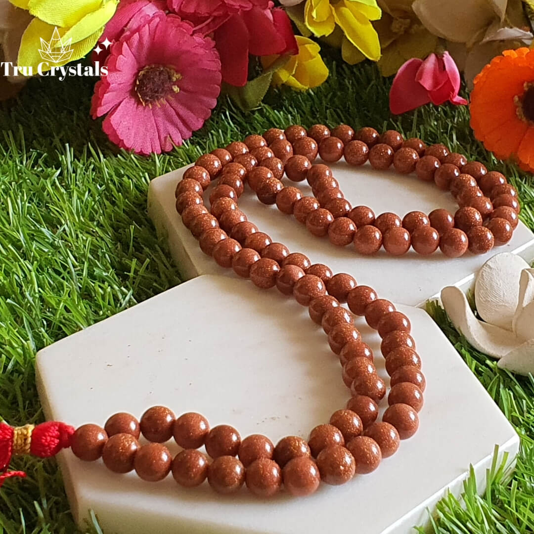 Red Goldstone Japa Mala: To Encourage Positive Attitude