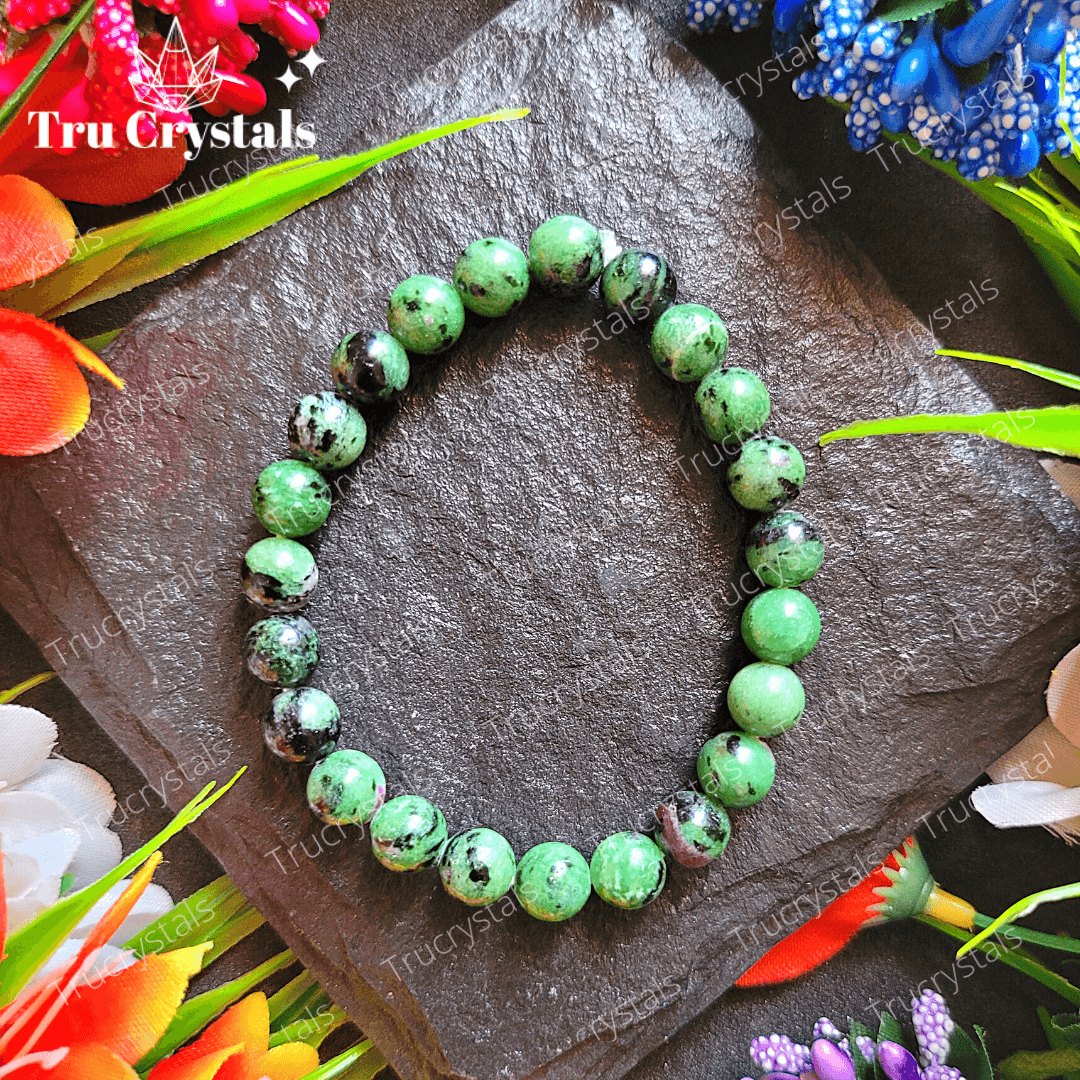 Ruby Zoisite Bracelet For Happiness & Growth