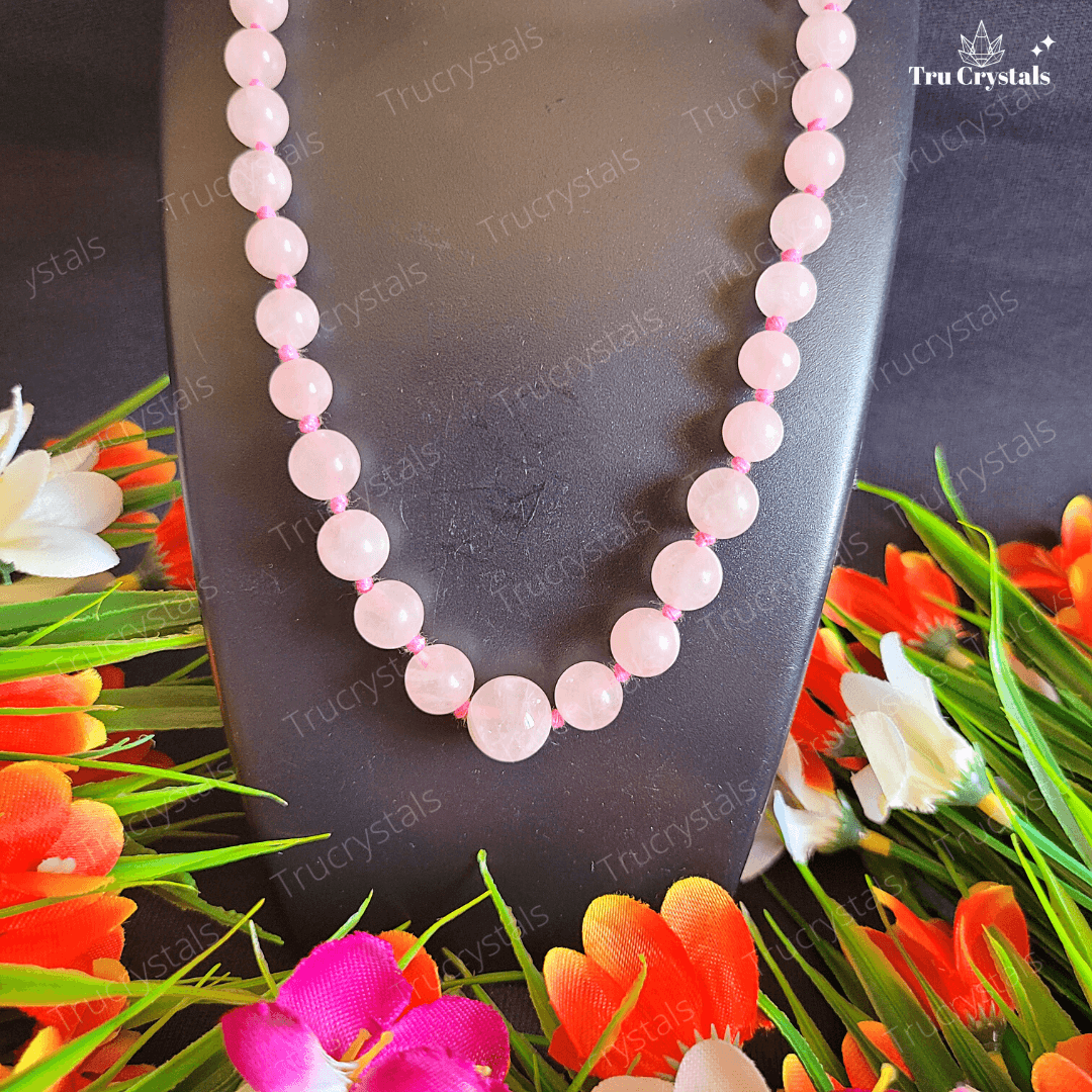 Buy 925 Sterling Silver Rose Quartz Necklace - Dainty 12mm Round Shiny  Light Pink Rose Quartz, Real Natural Gemstone Pendant, Delicate Ornamented  Handmade Vintage Statement Jewelry for Classy Women Online at  desertcartINDIA