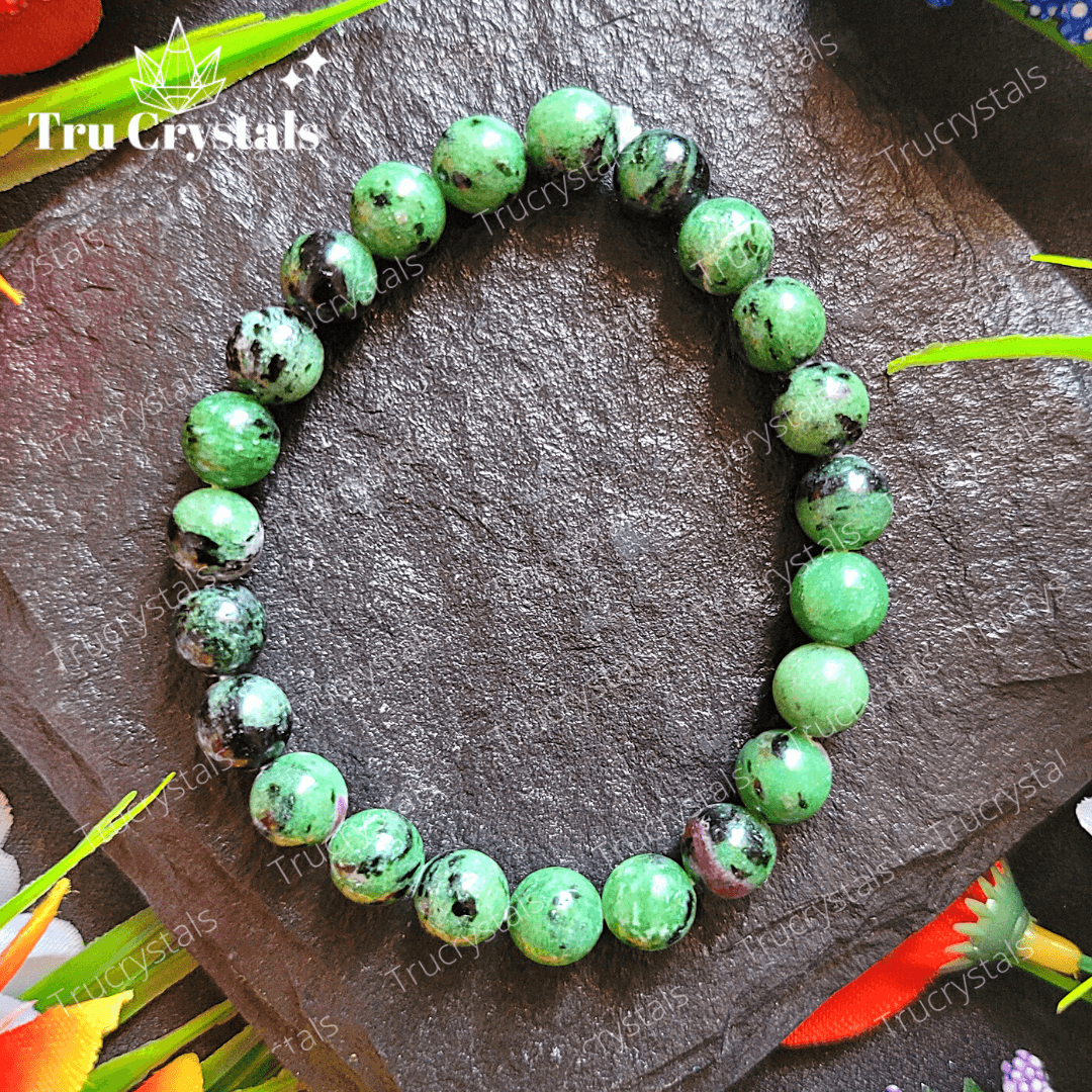 Ruby Zoisite Bracelet For Happiness & Growth