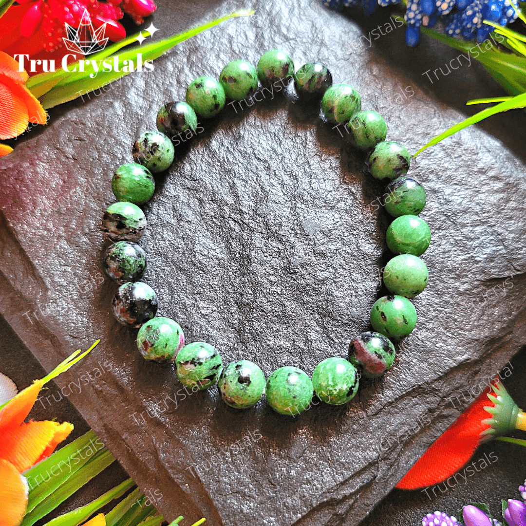 Ruby Zoisite Bracelet For Happiness & Growth