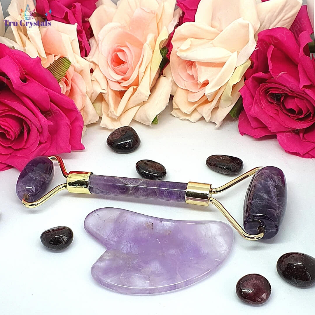 Amethyst Roller and Guasha set