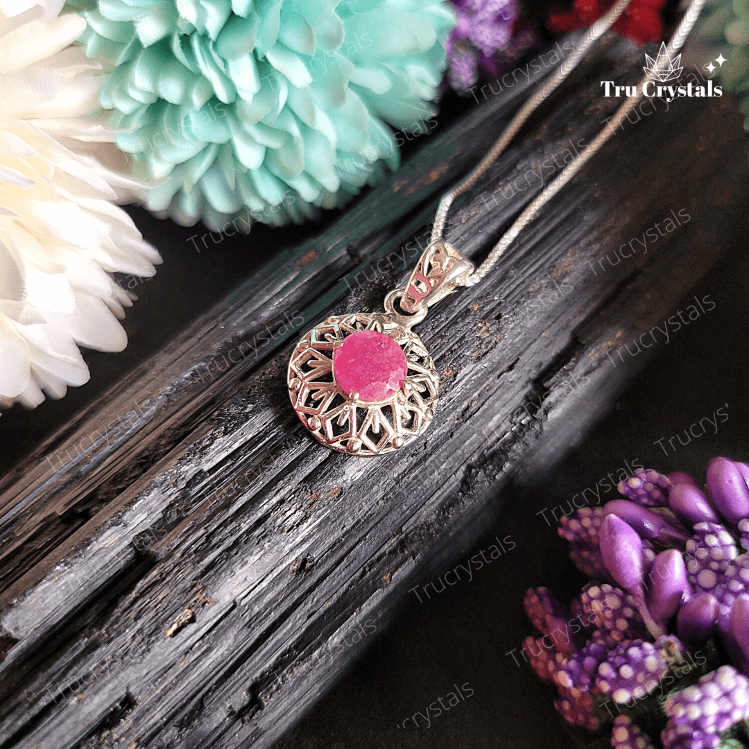 Sterling Silver Ruby Pendant