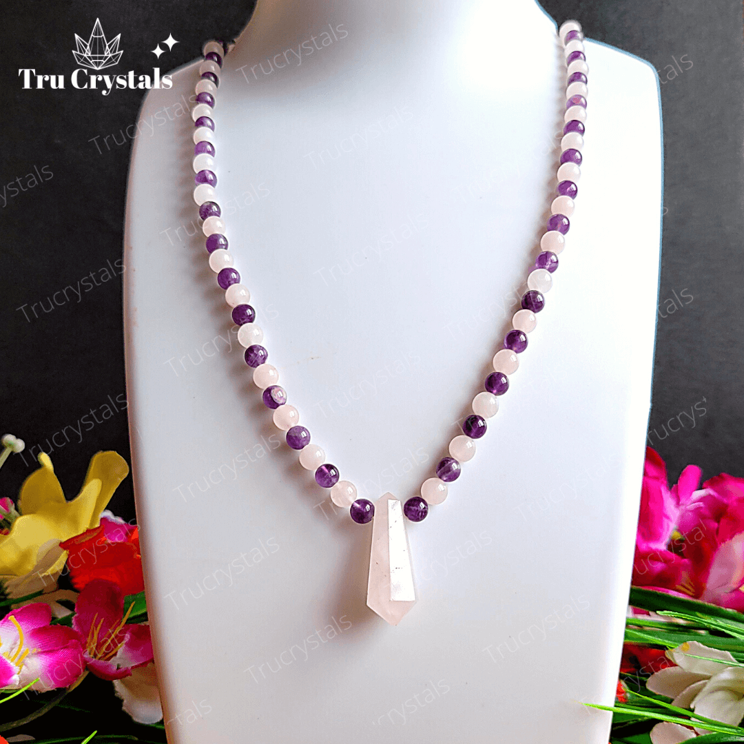 HARA- Amethyst and Rose Quartz Necklace