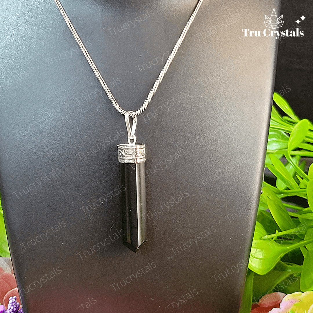 Black Tourmaline Pencil Pendant