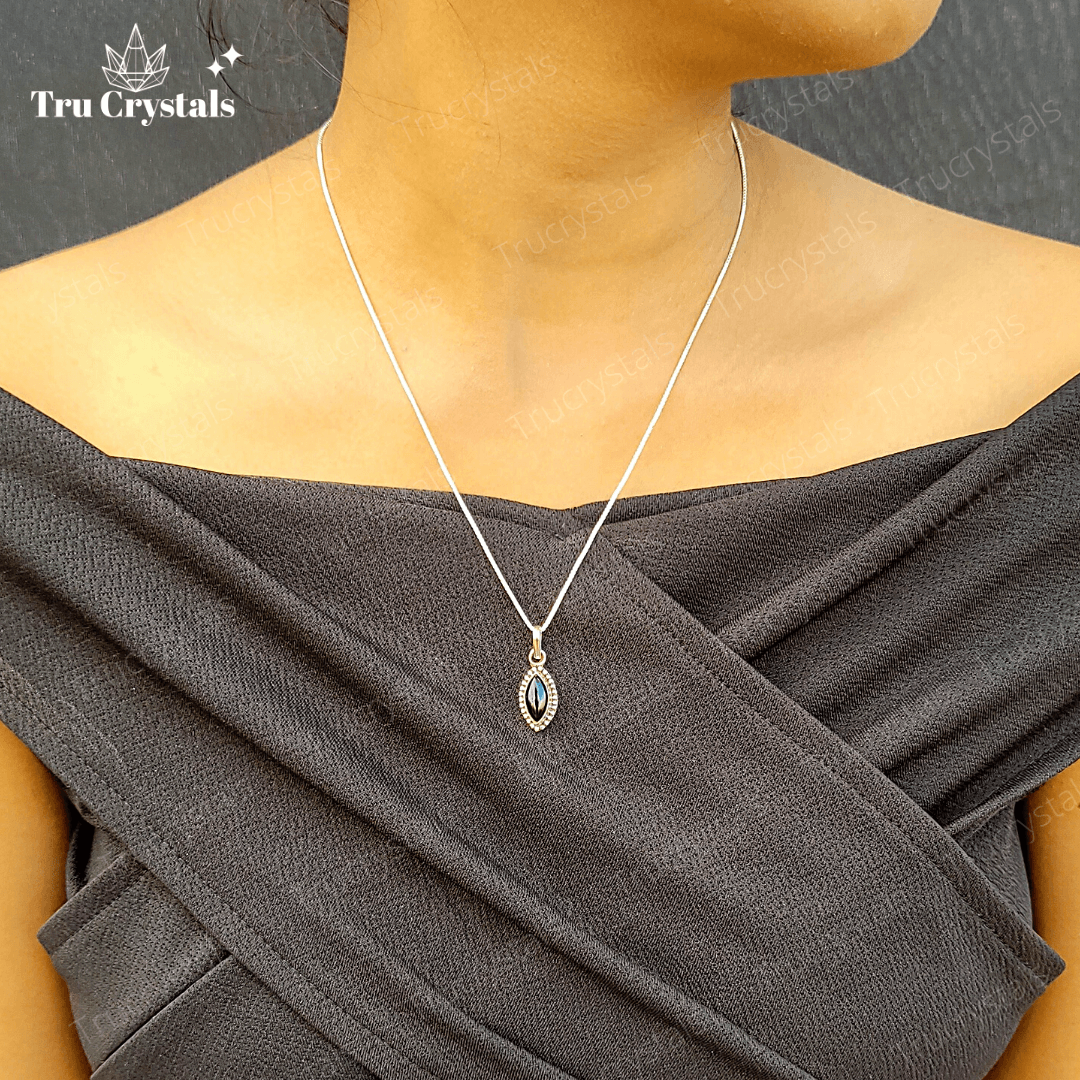 Black Tourmaline Silver Pendant