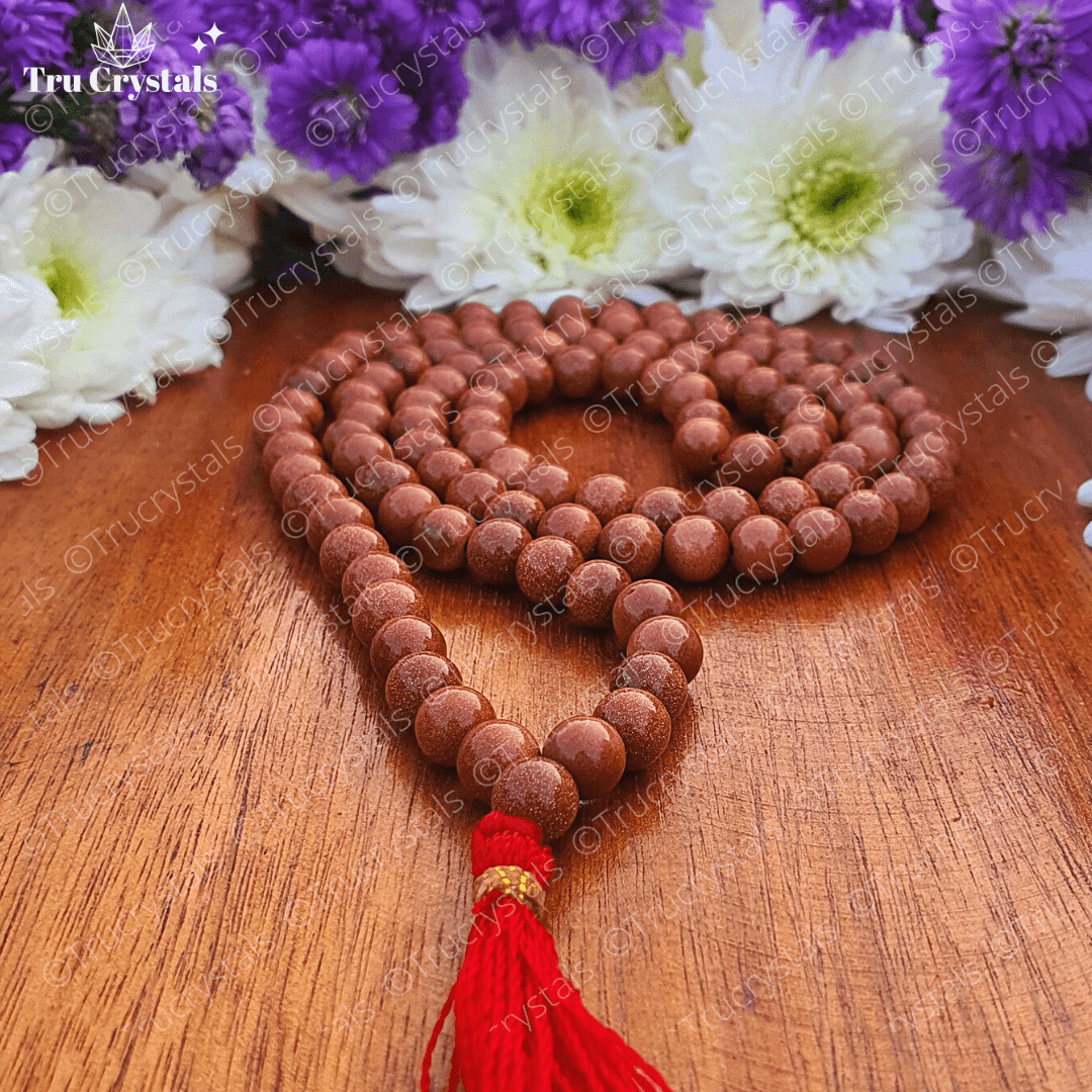 Red Goldstone Japa Mala: To Encourage Positive Attitude