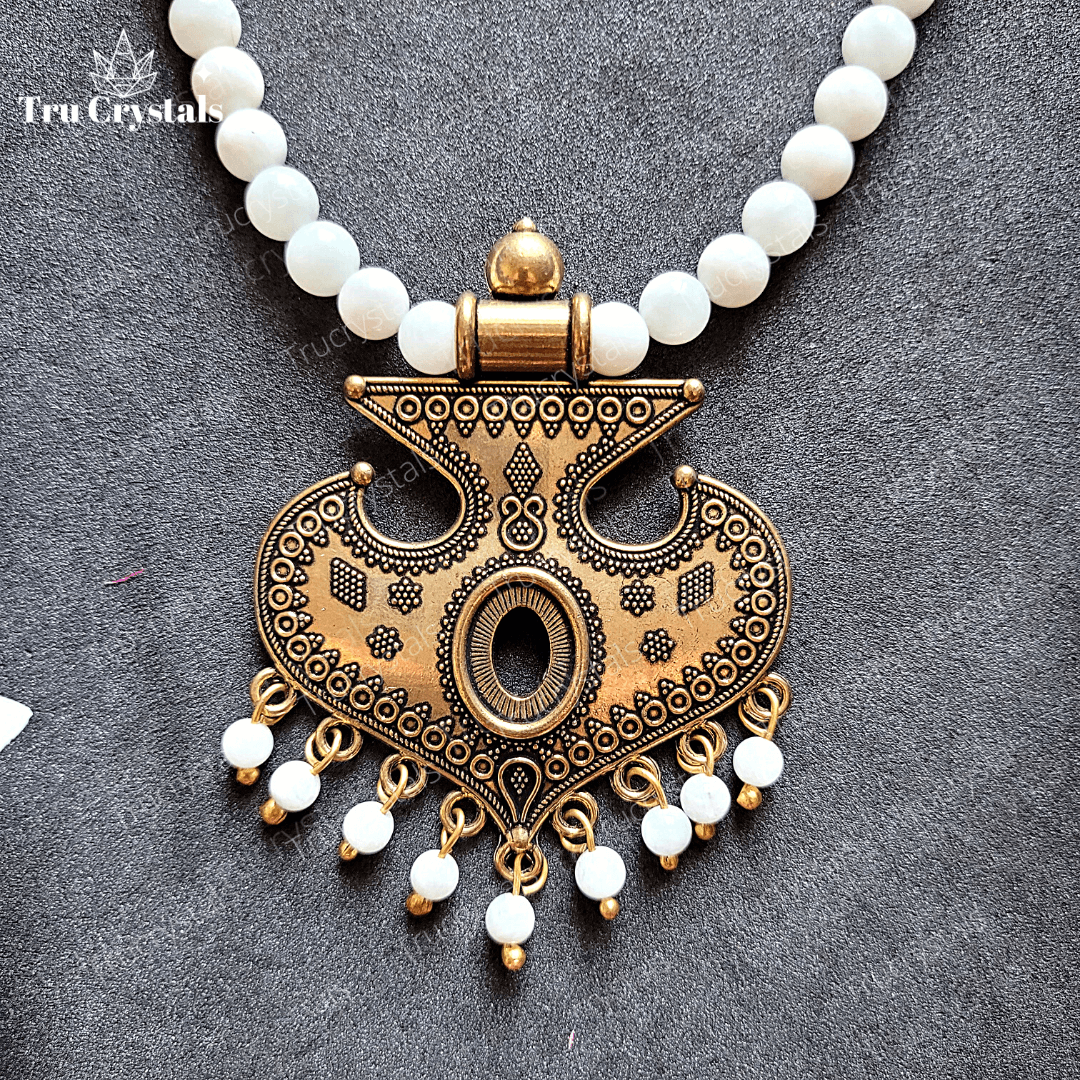 MALATI-Moonstone & Golden Hematite Necklace