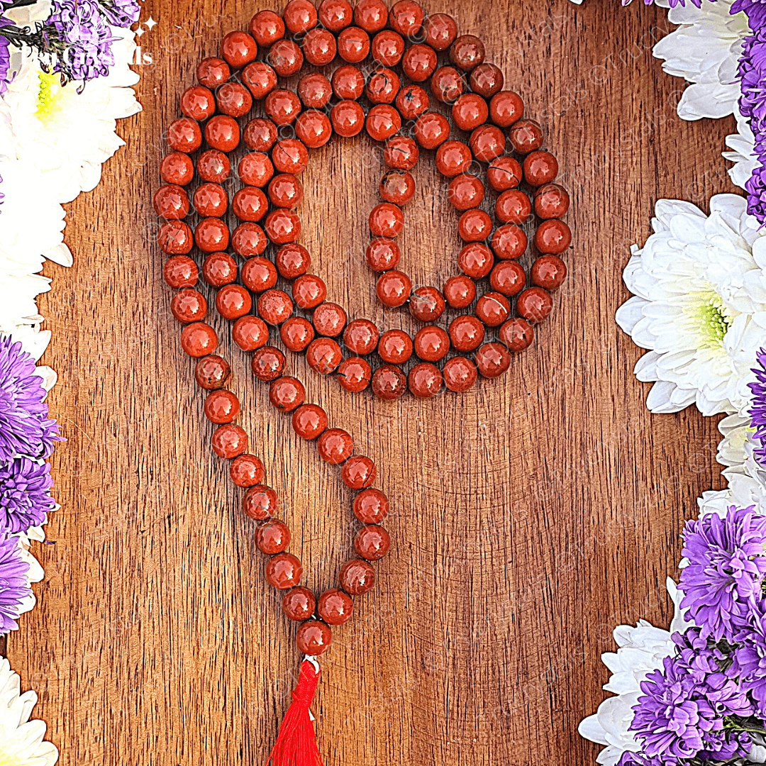 Red Jasper Japa Mala: For Patience & Tolerance