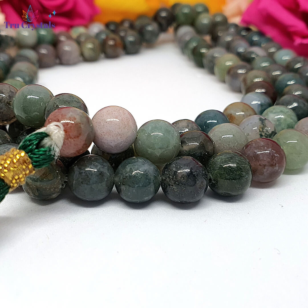 Indian Blood stone Japa Mala: For Mental Clarity & Decision Making