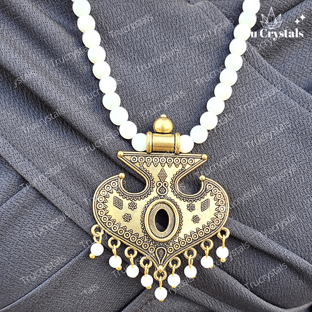 MALATI-Moonstone & Golden Hematite Necklace