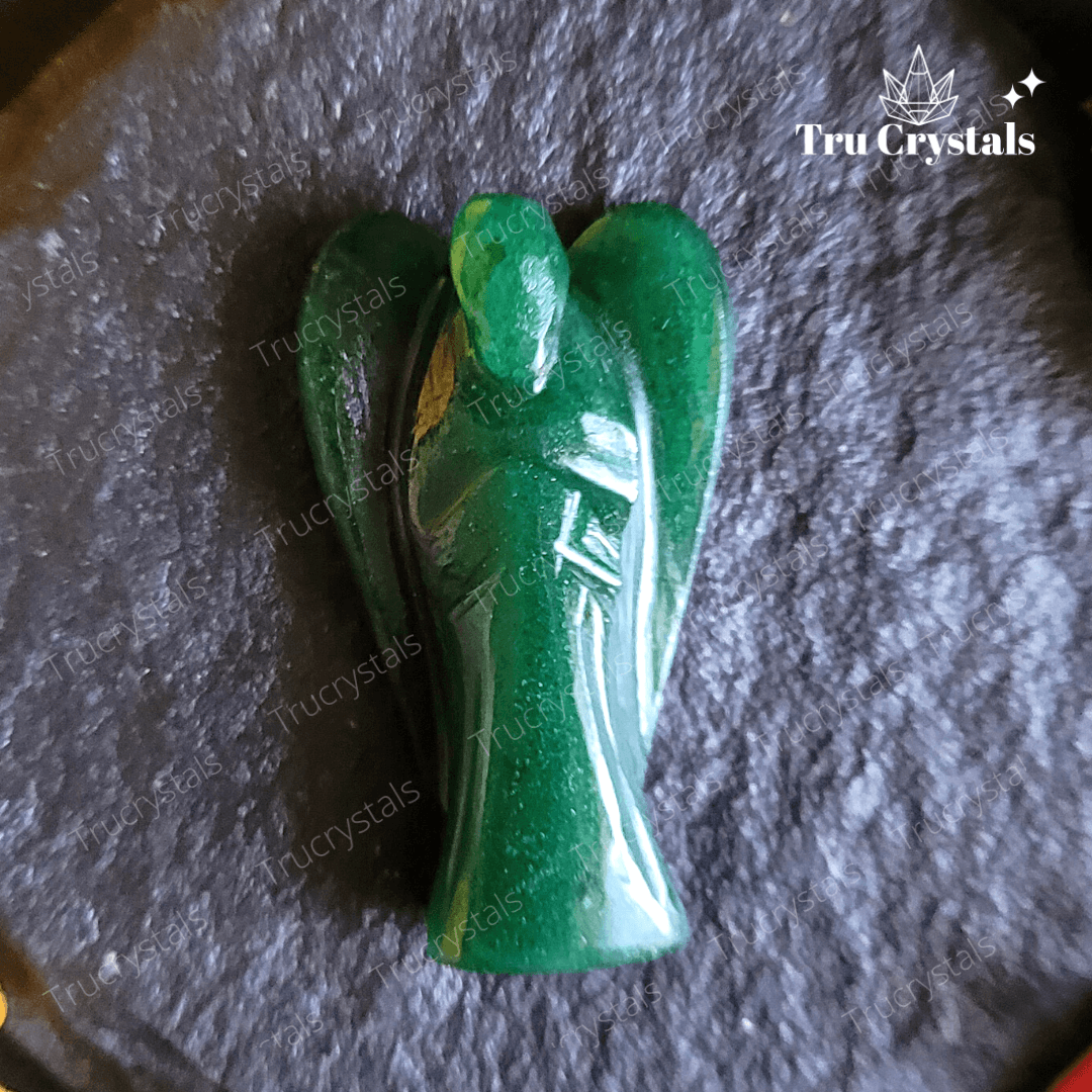 Green Jade Angel For Luck and Prosperity