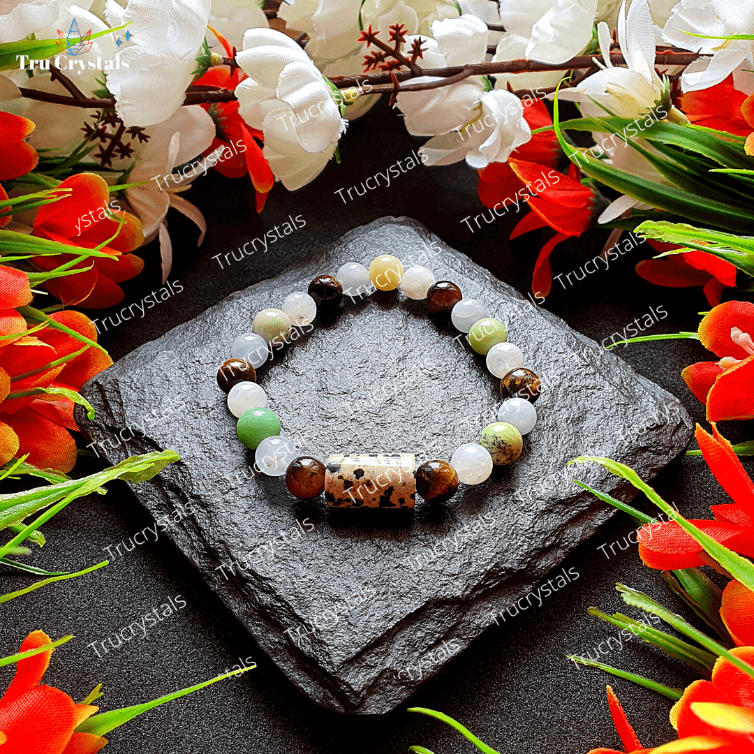 Buy Crystu With Natural Stone Bracelet For Women (multicolour) at Amazon.in