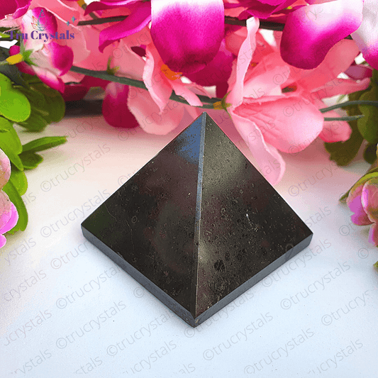 Black Tourmaline Crystal Pyramid For Protection